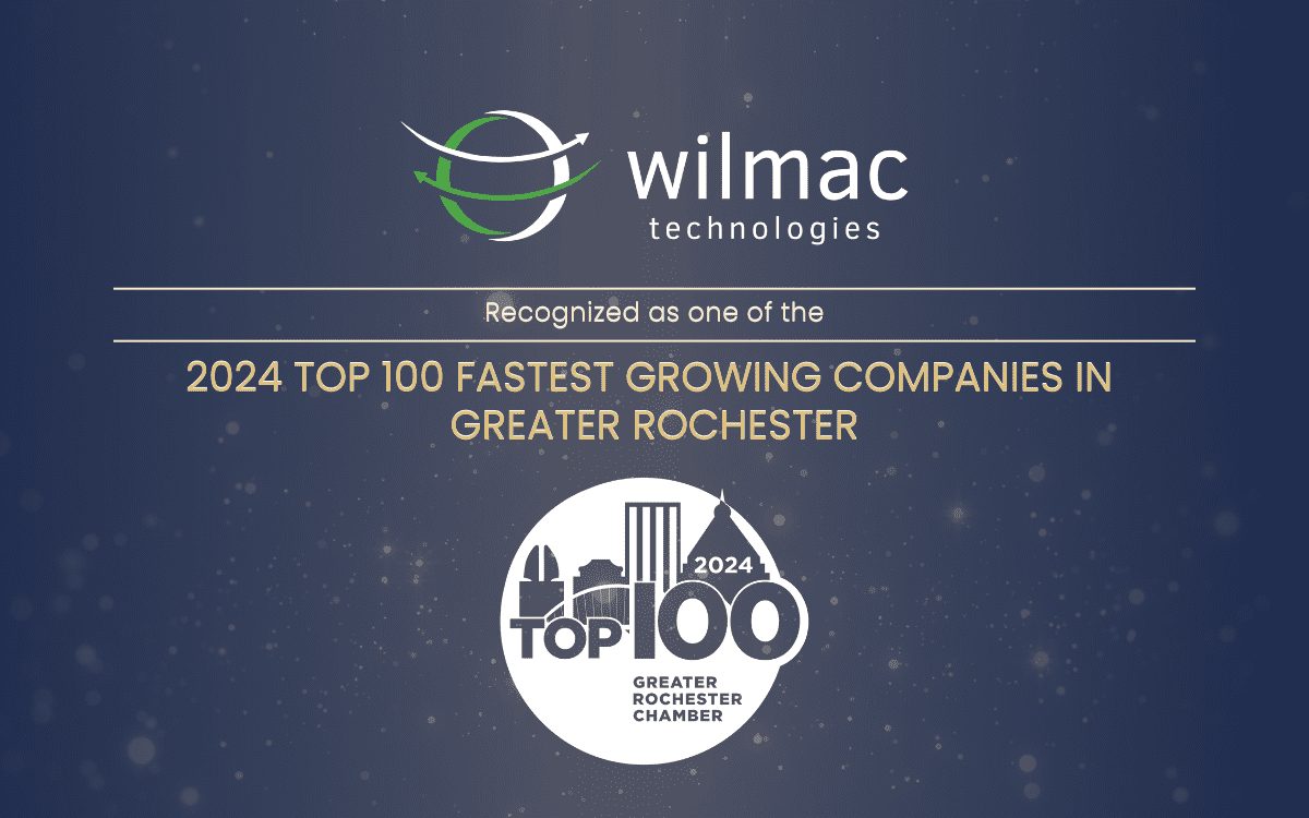 Wilmac Technologies recognized as one of the Top 100 fastest growing companies in Rochester New York.